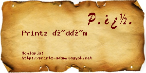 Printz Ádám névjegykártya